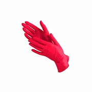Нитриловые перчатки КРАСНЫЕ, L, 100шт