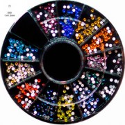 Стразы стекло Mix Color SS3 в карусели (480 шт)
