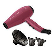 2200вт Фен ION+OZON, розовый, 520гр, 2 сопла, диффузор Ga.Ma Comfort Halogen 5D Therapy