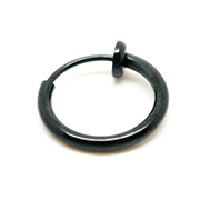 Кольцо обманка (1.6мм*10мм) счерным титановым PVD покрытием