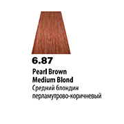 6.87 (Средний блондин перламутрово-коричневый) Крем-краска б/аммиака 60мл Soft Touch_30.11.2023!!!