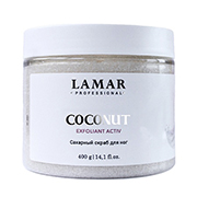 Сахарный скраб для ног Coconut, 400 гр. Lamar Prof