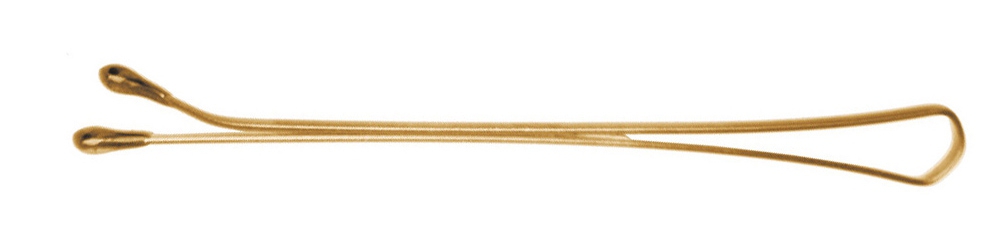 Невидимки 40 мм прямые, золотистые (200гр) DEWAL коробка