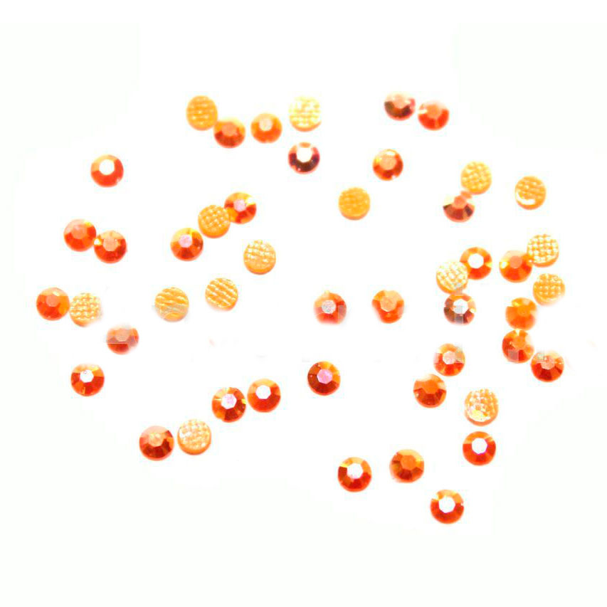 Стразы Зеркальные грани Оранжевый 2 мм