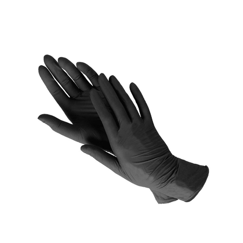 Нитриловые перчатки ЧЕРНЫЕ, размер S, 5 пар