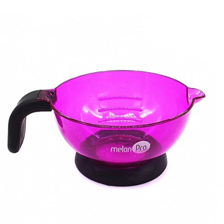 Чаша для краски фиолетовая с прорезиненным дном 450мл Melon Pro