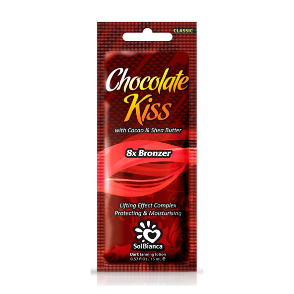 Chocolate Kiss - 8х bronzer Крем для загара с маслом какао и Ши 15мл
