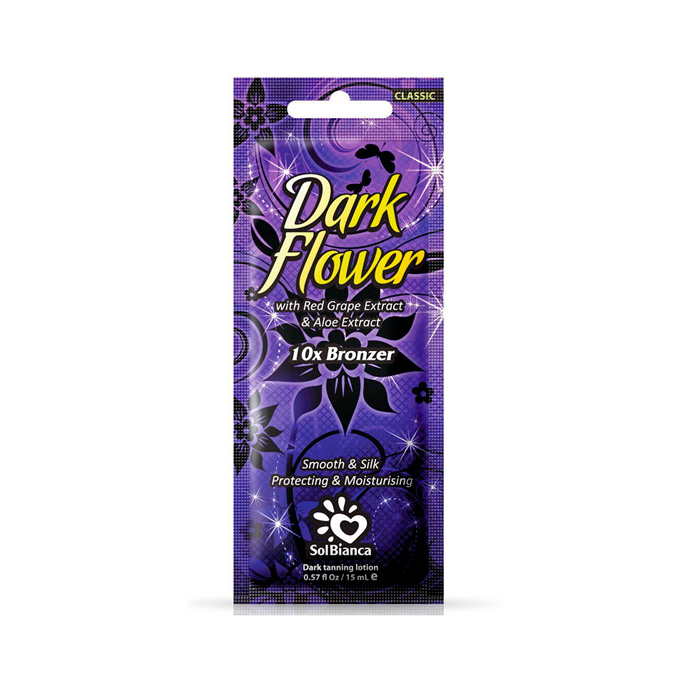Dark Flower - 10х bronzer Крем для загара с экстракт. винограда и алоэ 15мл