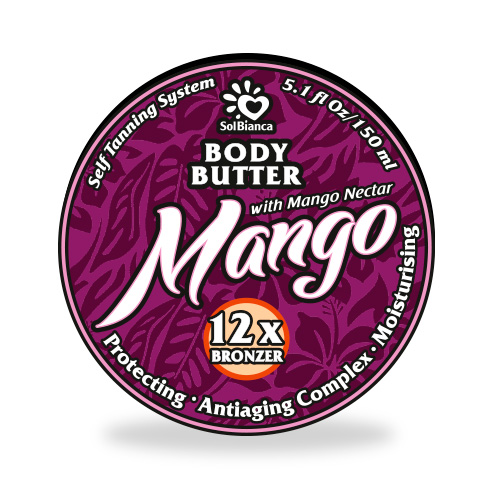 Mango Твердое масло для загара с маслами манго, карите и бронзаторами 150мл