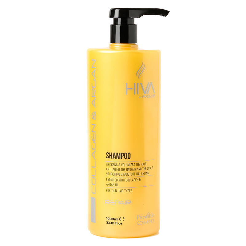 Шампунь для волос Коллаген и Арган, 1000 мл Hiva Collagen Argan Shampoo